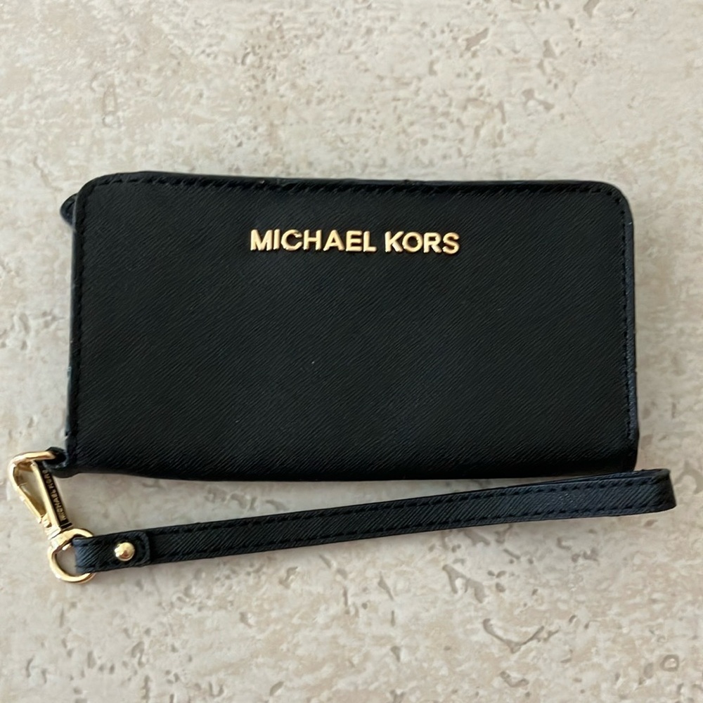 Michael Kors Black Wristlet